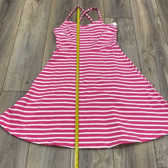NWT OLD NAVY Pink White [ TALL ] Striped Dress MED TALL - Picture 8 of 10